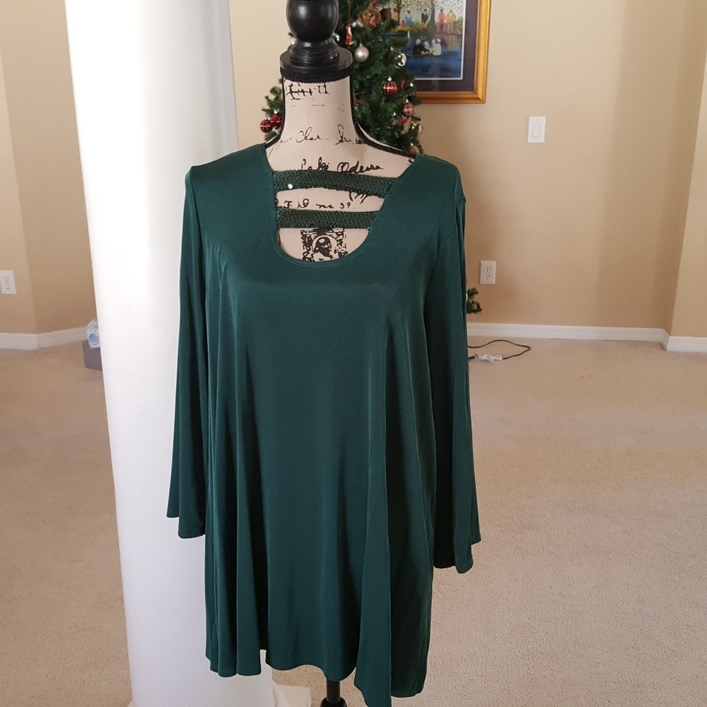 💕Slinky Brand Hunter Green Tunic